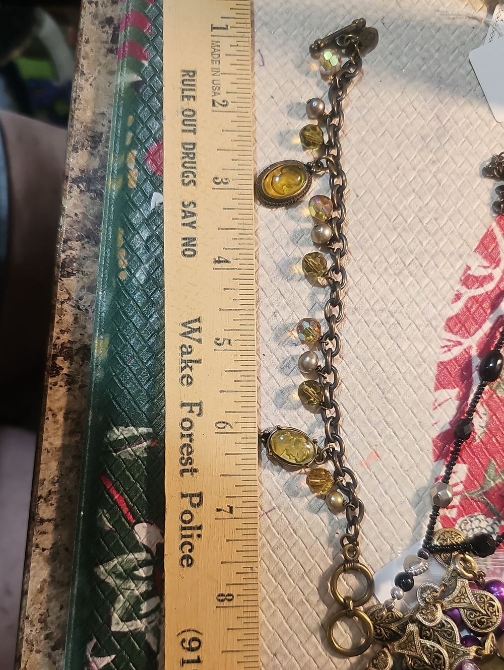 Cookie Lee Gold-Tone Bracelet with Yellow Accents